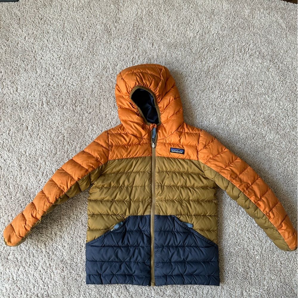 Kids Patagonia Reversible Down Sweater Hoodie